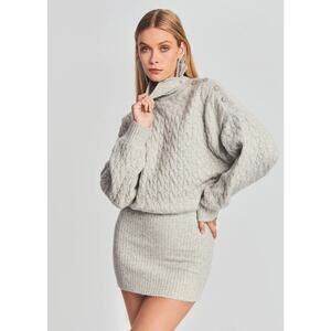 NEW NWT Retrofete Waverly Sweater Dress Stone Gray Size Medium
